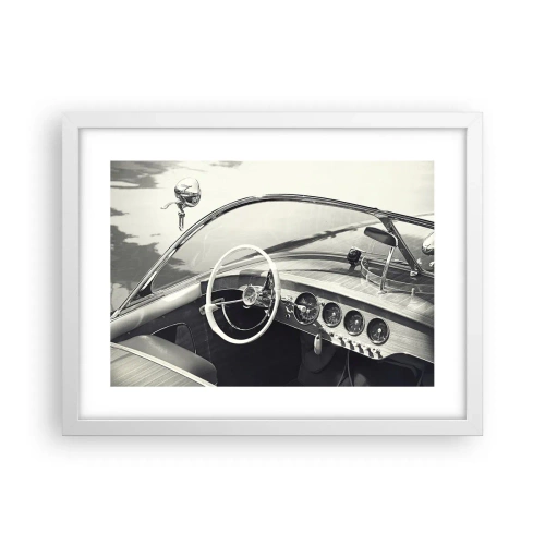 Poster in einem weißen Rahmen - Wetter für die Reichen - 40x30 cm