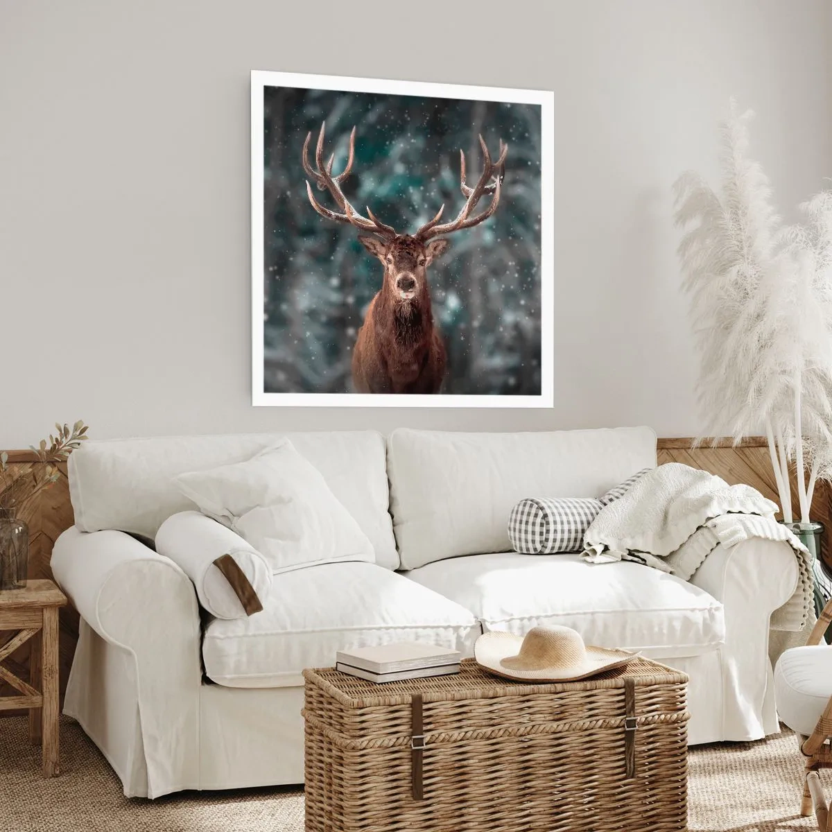 Poster - Gekrönter König des Waldes - 50x50 cm