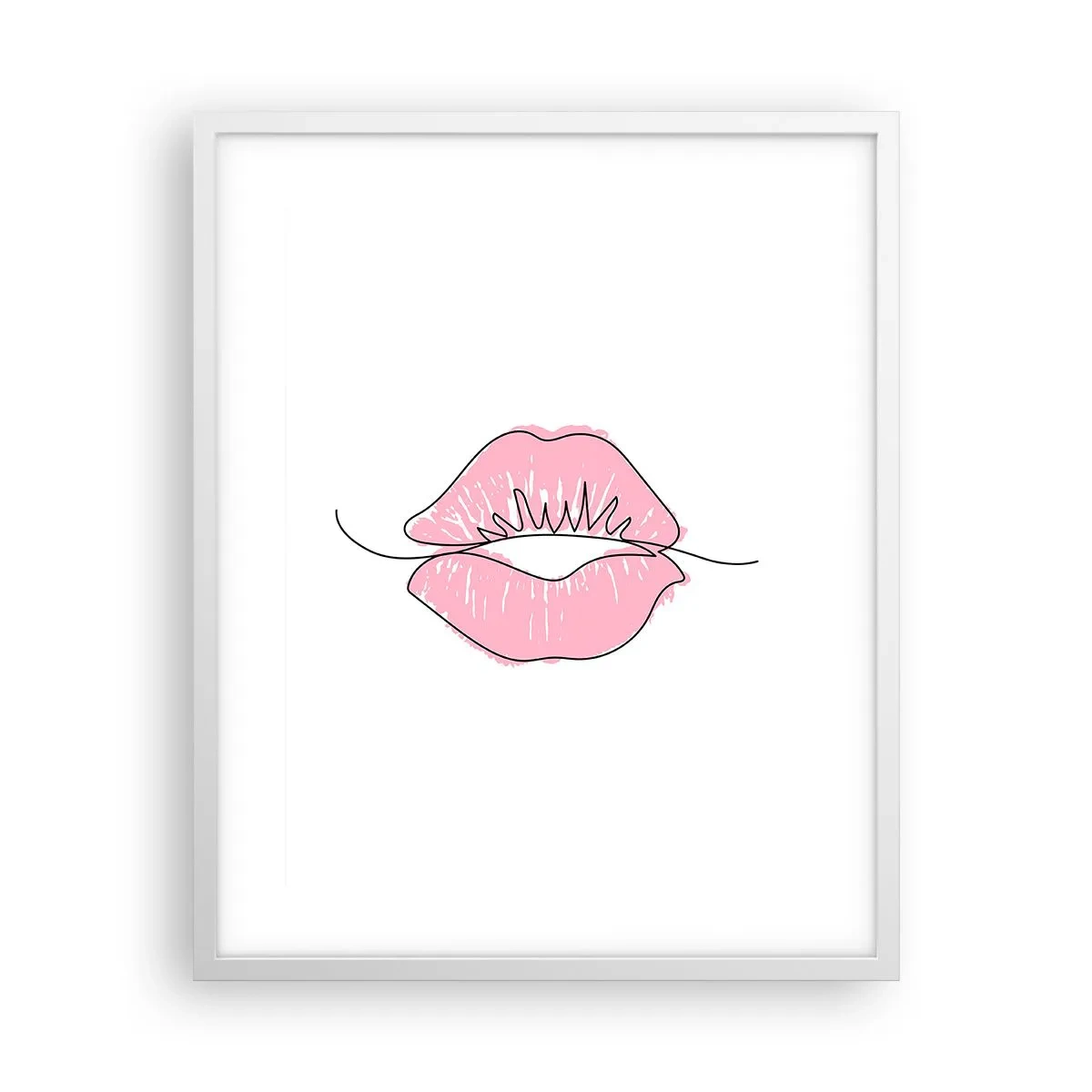 Poster in einem weißen Rahmen - Bereit zum Küssen? - 40x50 cm