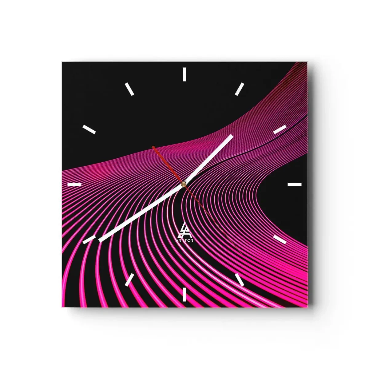 Wanduhr - Glasuhr - Allee des Lichts - 40x40 cm