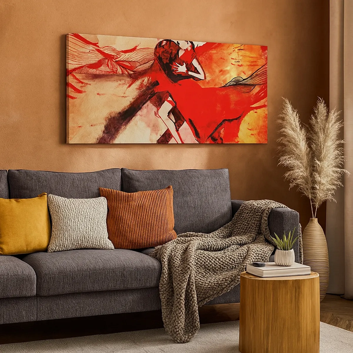 Bild auf Leinwand - Leinwandbild - Der violette Rhythmus der Leidenschaft - 30x30 cm