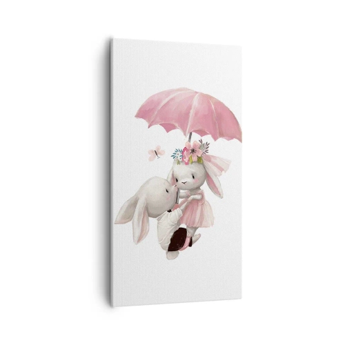 Bild auf Leinwand - Leinwandbild - Das ist eben Liebe - 55x100 cm