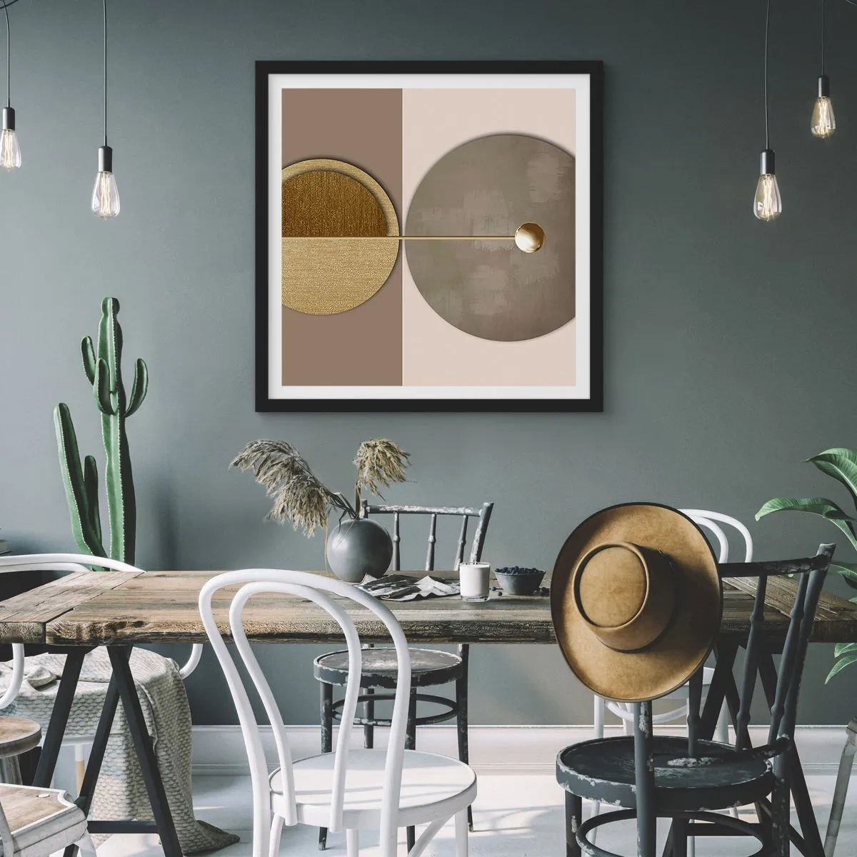 Poster in einem schwarzem Rahmen - Perfekte Balance - 40x40 cm