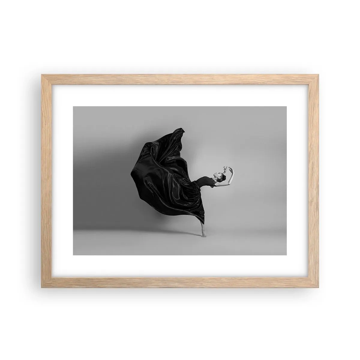 Poster in einem Rahmen aus heller Eiche - Beflügelt durch die Musik - 40x30 cm