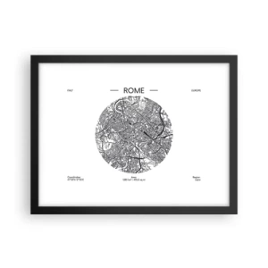 Poster in einem schwarzem Rahmen - Anatomie von Rom - 40x30 cm