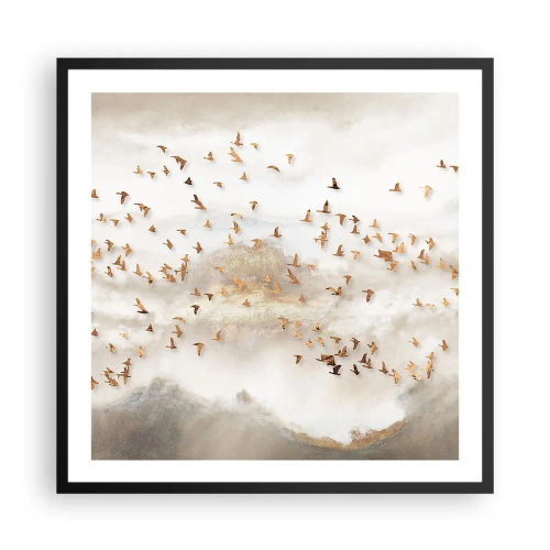 Poster in einem schwarzem Rahmen - Es ist schon die Zeit… - 60x60 cm