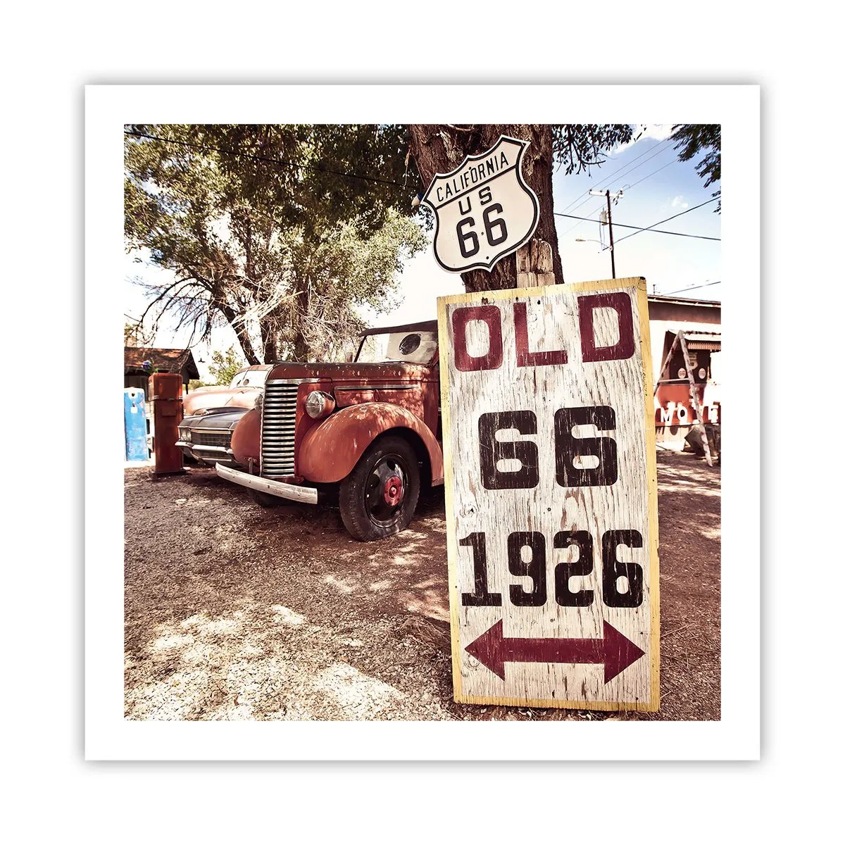 Poster - Die Legende der amerikanischen Provinz - 60x60 cm