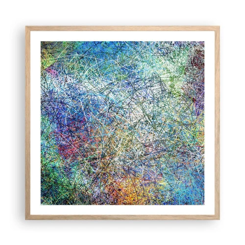 Poster in einem Rahmen aus heller Eiche - Es ist nicht so einfach - 60x60 cm