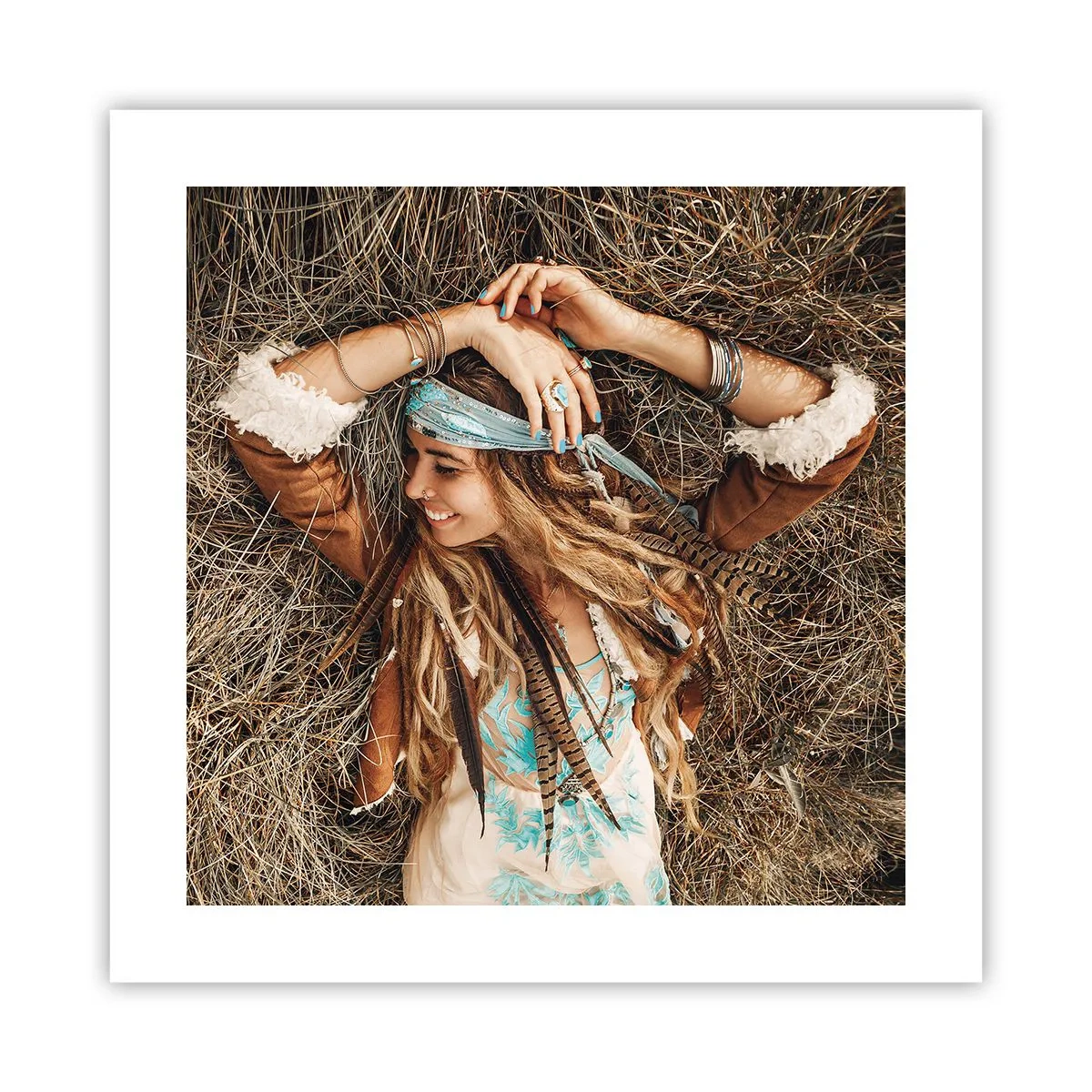 Poster - Auf dem Weg in den Sommer der Liebe - 40x40 cm