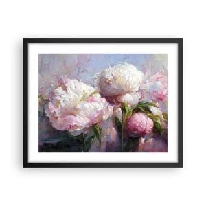 Poster in einem schwarzem Rahmen - Strauß voller Leben - 50x40 cm