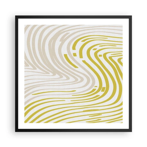 Poster in einem schwarzem Rahmen - Komposition mit sanfter Biegung - 60x60 cm