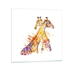 Glasbild - Bild auf glas - Ist es Freundschaft oder ist es Baby? - 40x40 cm