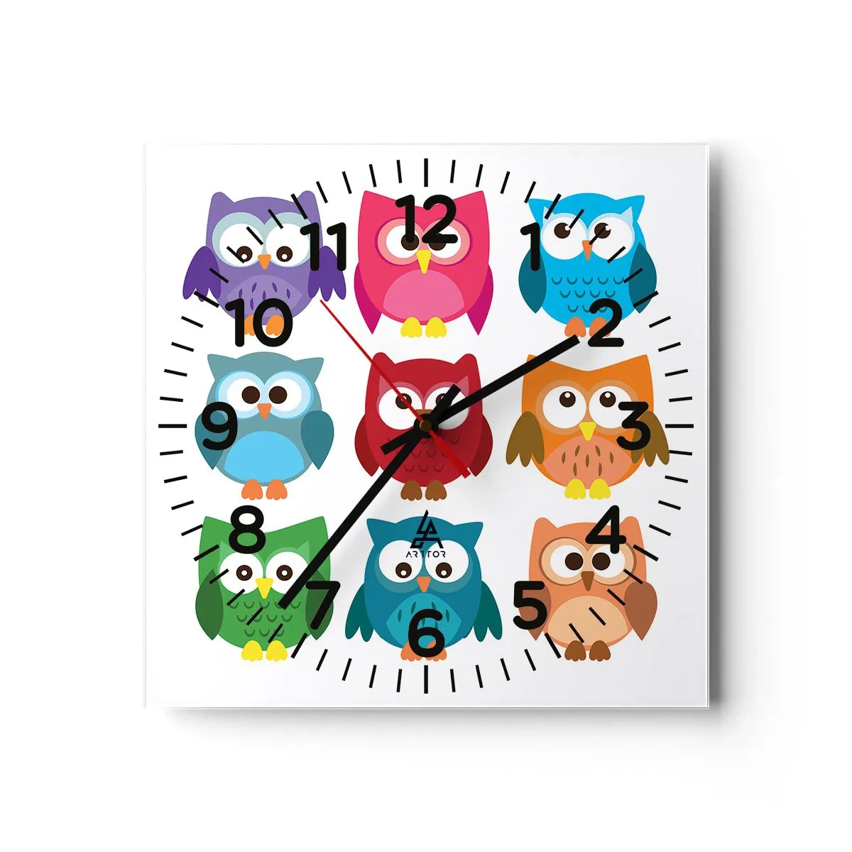 Wanduhr - Glasuhr - Es macht Spaß, anders zu sein - 30x30 cm