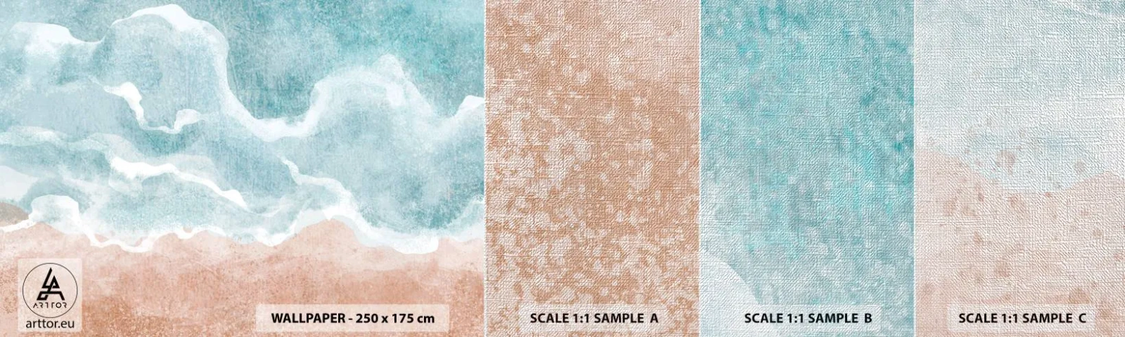 Fototapeten Muster Premium Canvas - Cloud-Abstraktion - Strand, Landschaft, Meer - 100x30 cm