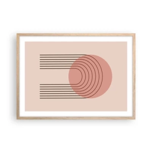 Poster in einem Rahmen aus heller Eiche - Unwiderstehliche Anziehungskraft - 70x50 cm