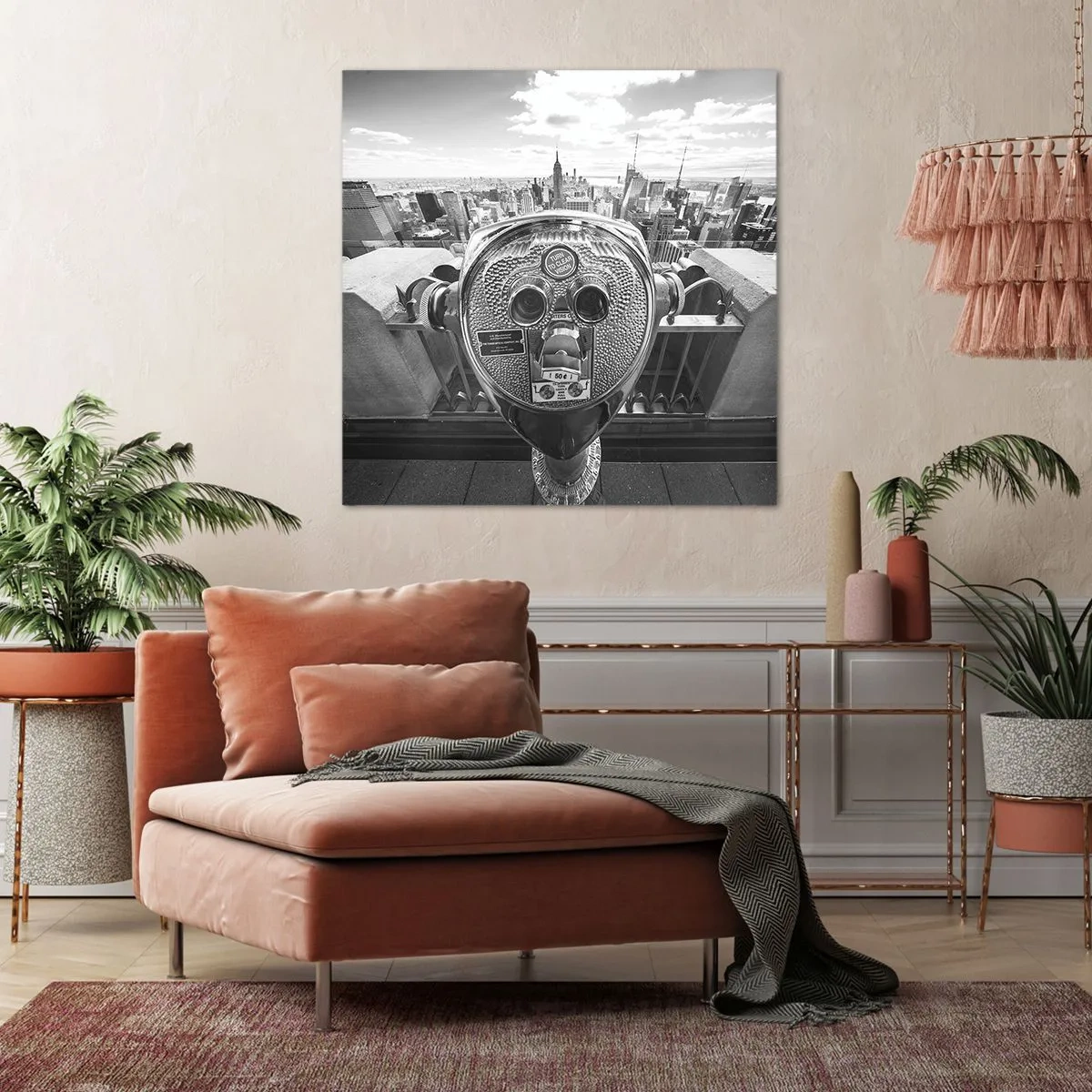 Bild auf Leinwand - Leinwandbild - Stadt über den Städten - 30x30 cm