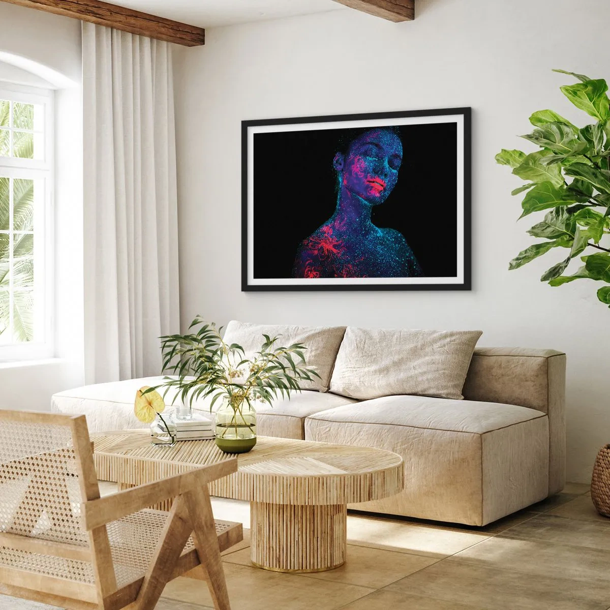 Poster in einem schwarzem Rahmen - Im Sternenstaub - 50x40 cm