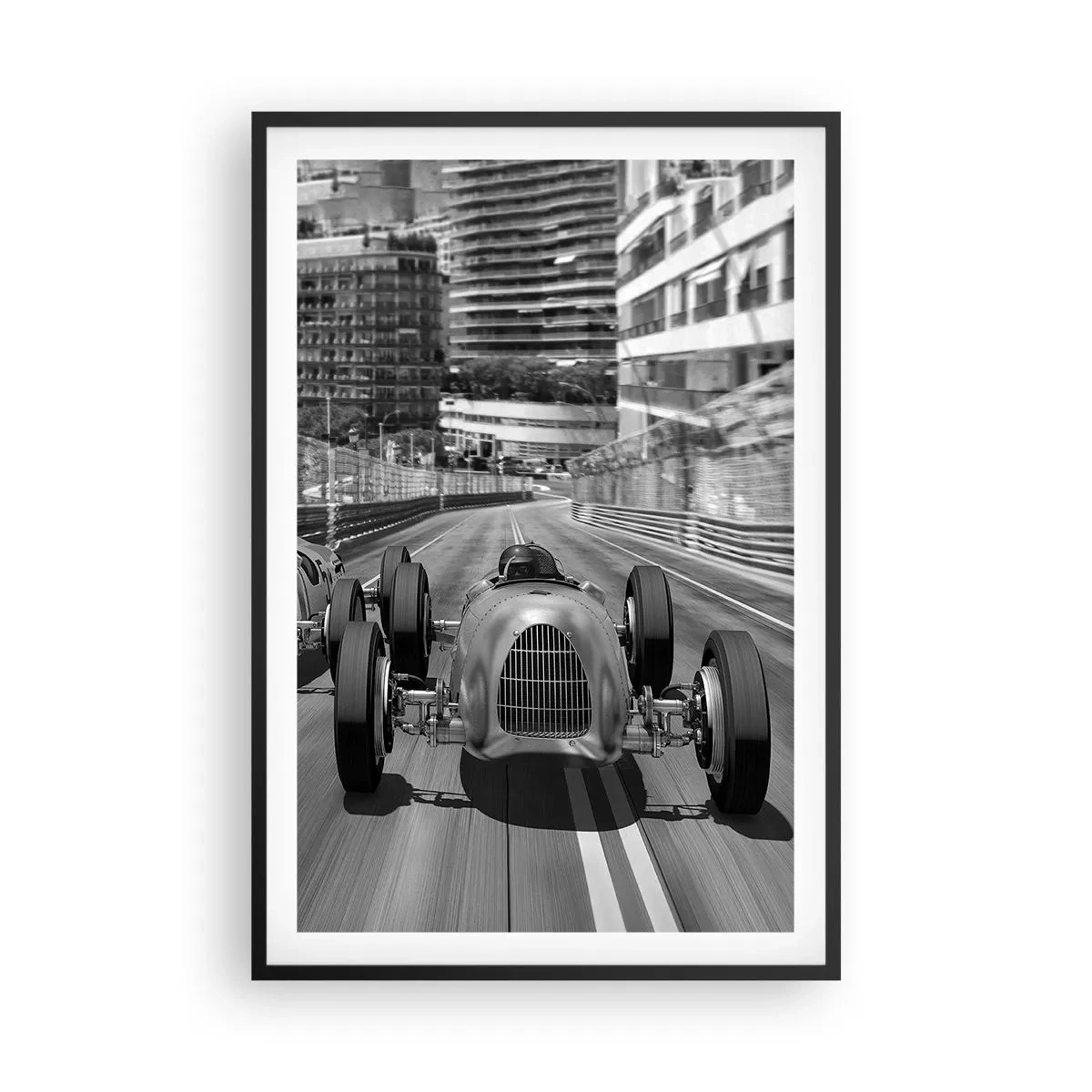 Poster in einem schwarzem Rahmen - Vor langer Zeit in Monte Carlo - 61x91 cm