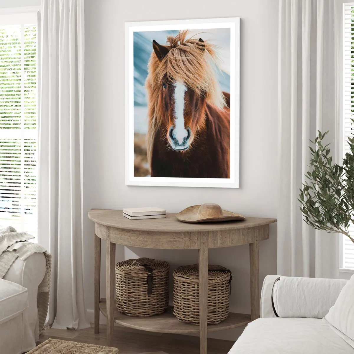 Poster in einem weißen Rahmen - Spürst du die Freiheit? - 40x50 cm