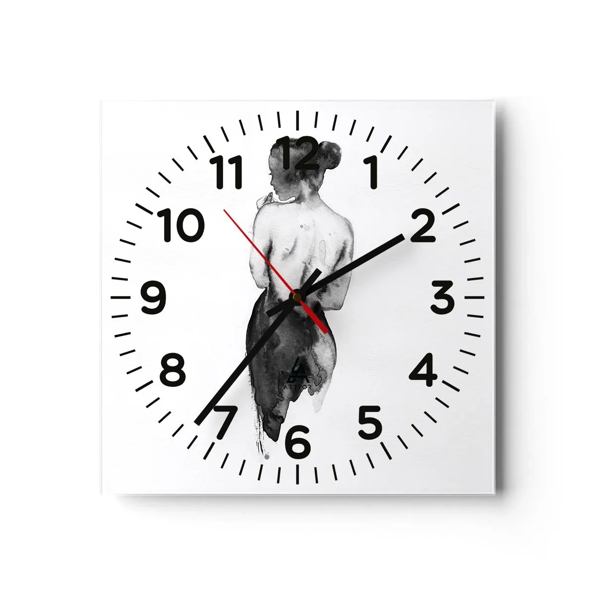 Wanduhr - Glasuhr - Bei ihr verschwindet die Welt - 30x30 cm