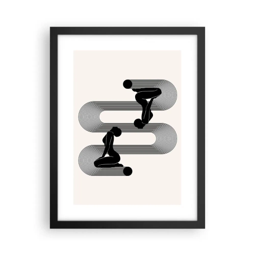 Poster in einem schwarzem Rahmen - Sinnliche Symmetrie - 30x40 cm