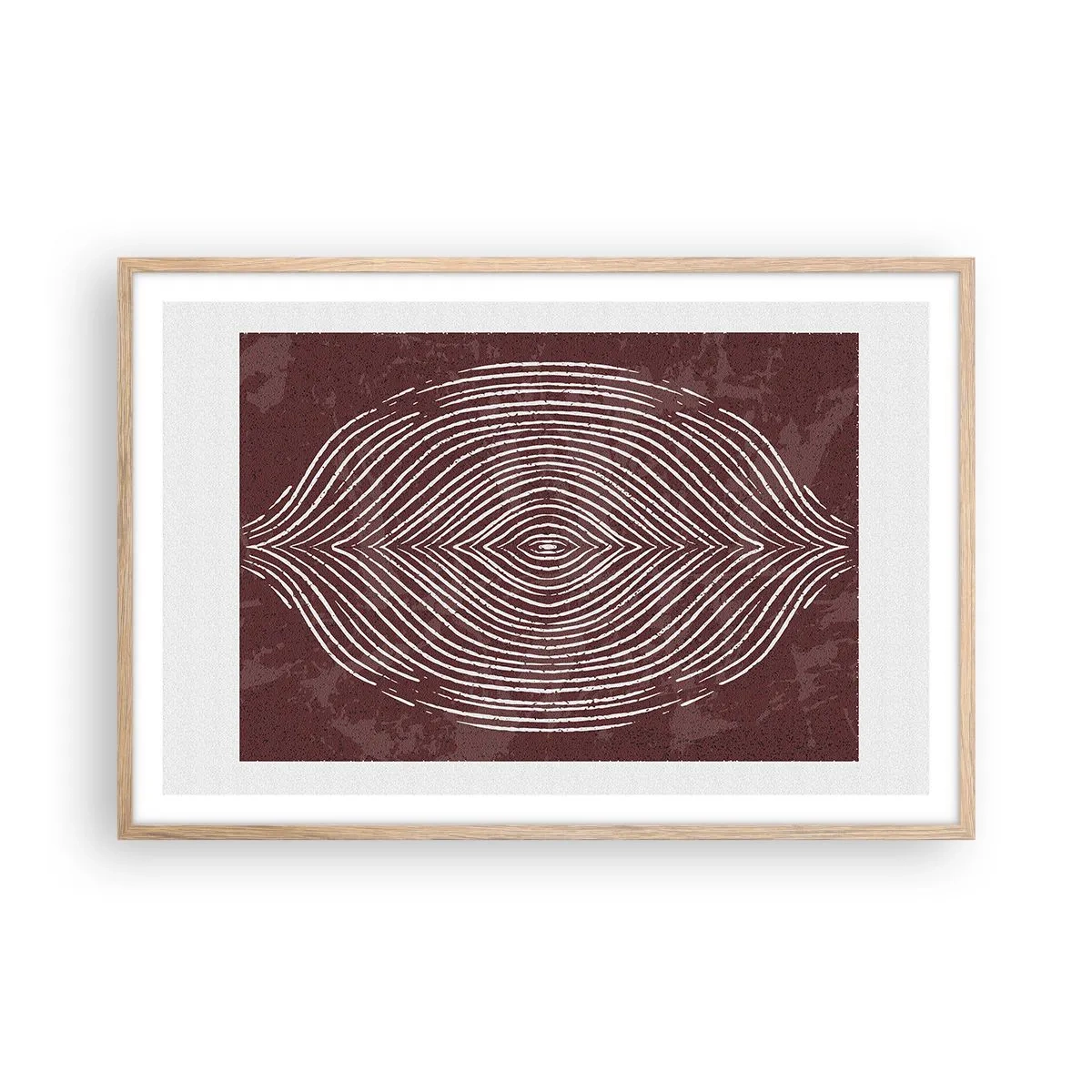 Poster in einem Rahmen aus heller Eiche - Der Raum spricht - 91x61 cm