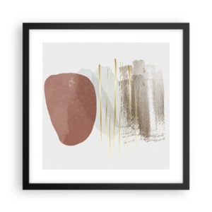 Poster in einem schwarzem Rahmen - Abstrakte Kolonnade - 40x40 cm