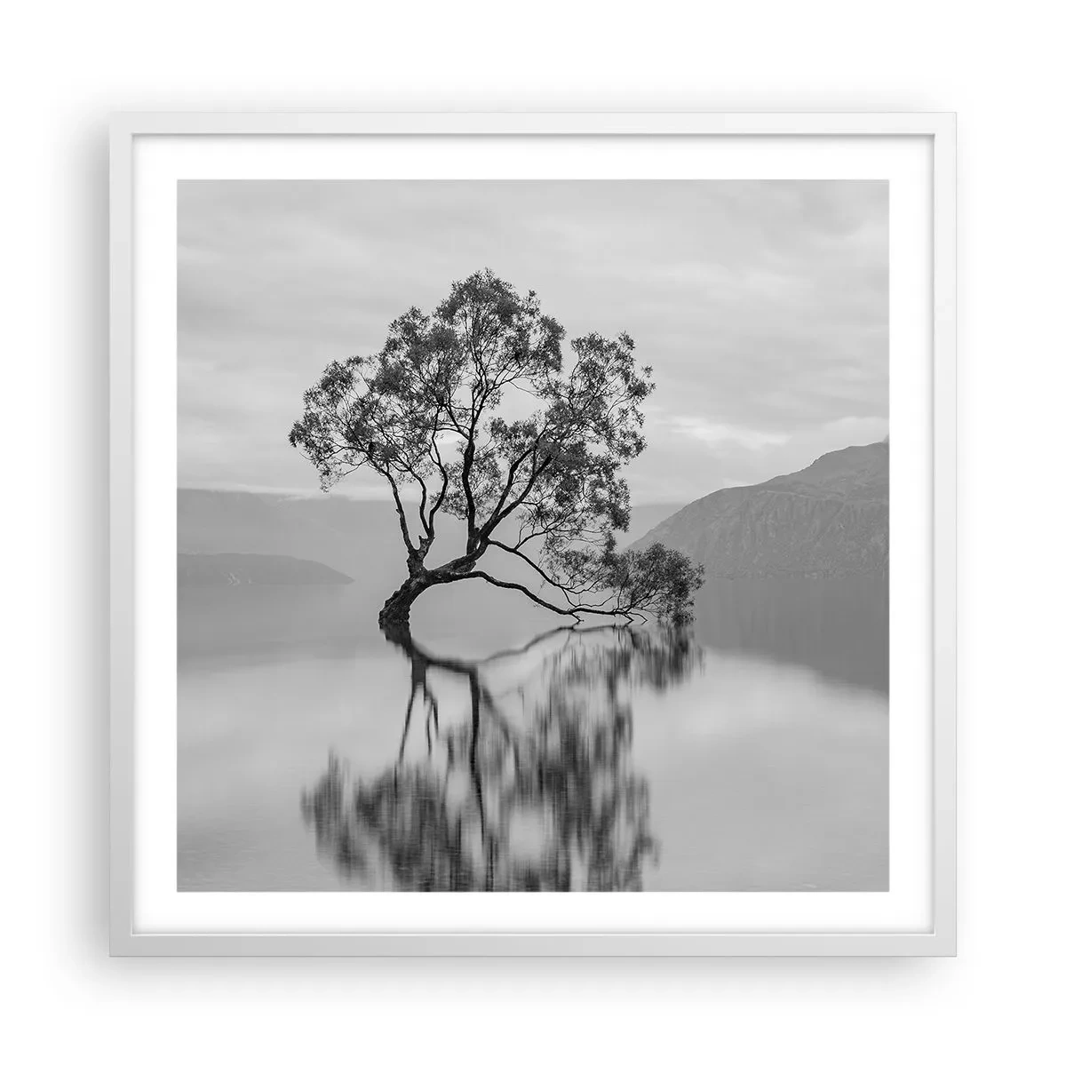 Poster in einem weißen Rahmen - Es gibt so ein Land - 60x60 cm