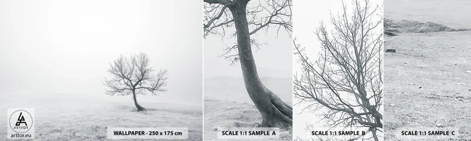 Fototapeten Muster Selbstklebend Deluxe Sticker - Gegen das Nichts - Landschaft, Baum, Natur - 100x30 cm