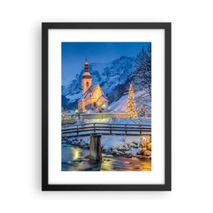 Poster in einem schwarzem Rahmen - Weihnachtsgeist - 30x40 cm