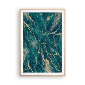 Poster in einem Rahmen aus heller Eiche - Goldmine - 61x91 cm