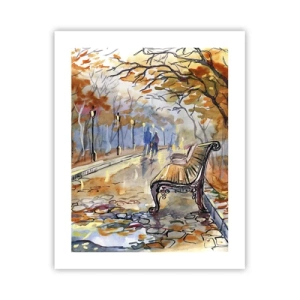 Poster - Gemeinsam im Herbst wandern - 40x50 cm