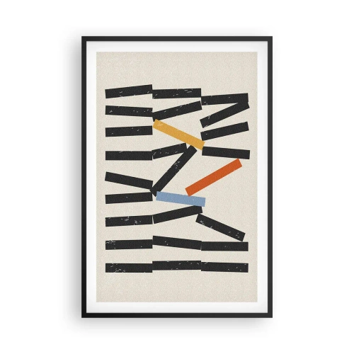 Poster in einem schwarzem Rahmen - Domino – Komposition - 61x91 cm