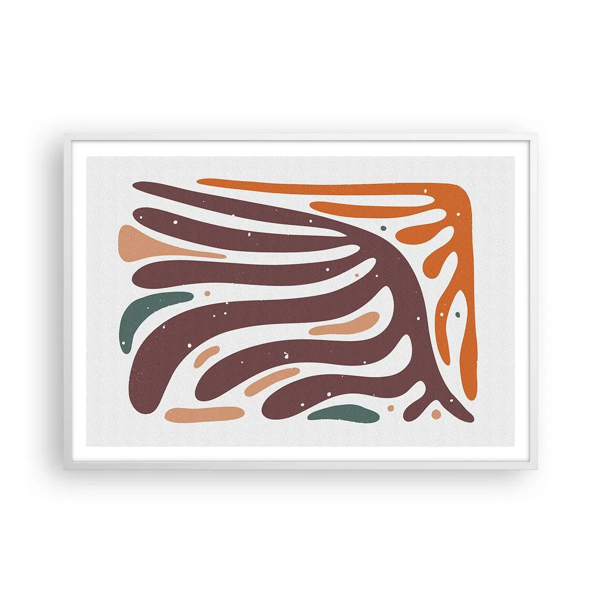Poster in einem weißen Rahmen - Strahlende organische Komposition - 100x70 cm