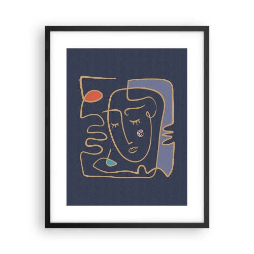 Poster in einem schwarzem Rahmen - In Gedanken - 40x50 cm