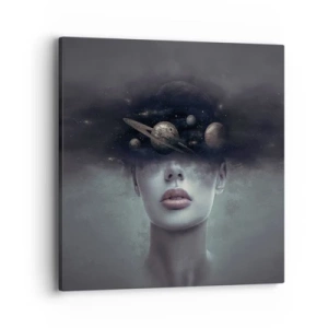 Bild auf Leinwand - Leinwandbild - Und die Planeten spielen verrückt ... - 40x40 cm