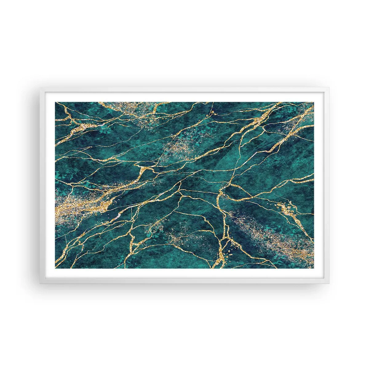 Poster in einem weißen Rahmen - Goldmine - 91x61 cm
