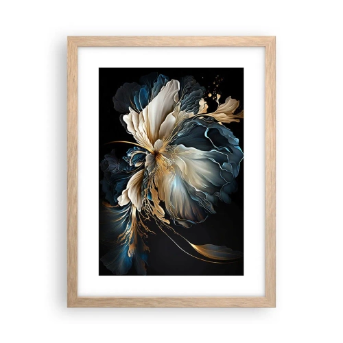 Poster in einem Rahmen aus heller Eiche - Märchenhafte Farnblume - 30x40 cm