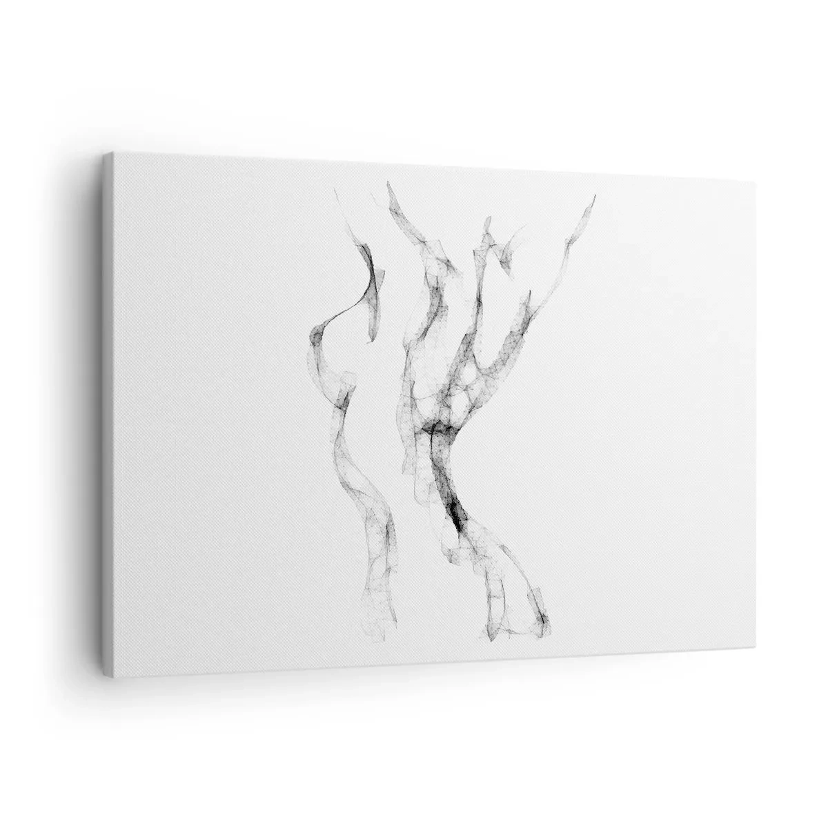 Bild auf Leinwand - Leinwandbild - Zarte, abstrakte Linien, die Rauchfahnen ähneln, auf hellem Hintergrund - 70x50cm - Schön und stark - Moderne Wanddekoration für Wohnzimmer und Schlafzimmer ARTTOR