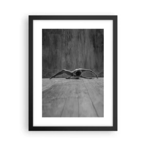 Poster in einem schwarzem Rahmen - Symmetrie gefunden - 30x40 cm