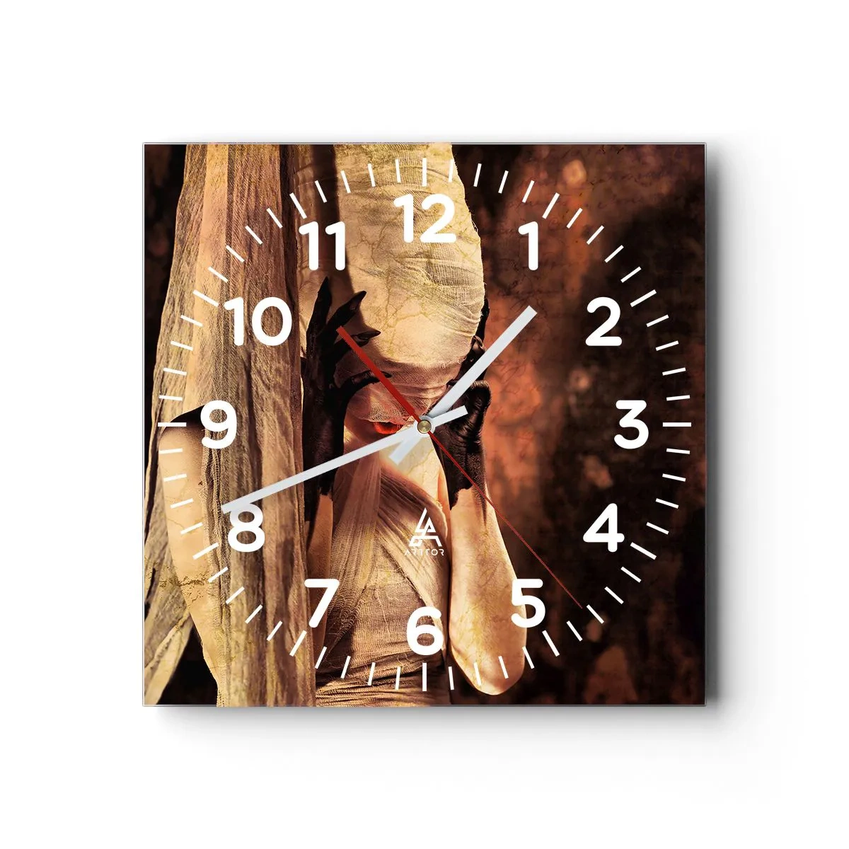 Wanduhr - Glasuhr - Zwischen Gut und Böse - 40x40 cm