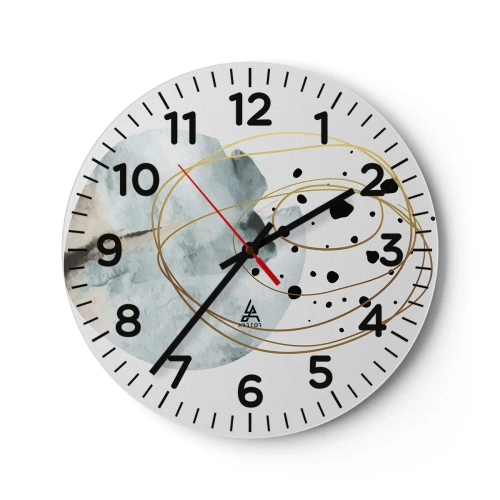 Wanduhr - Glasuhr - Vom Weltraum umarmt - 40x40 cm