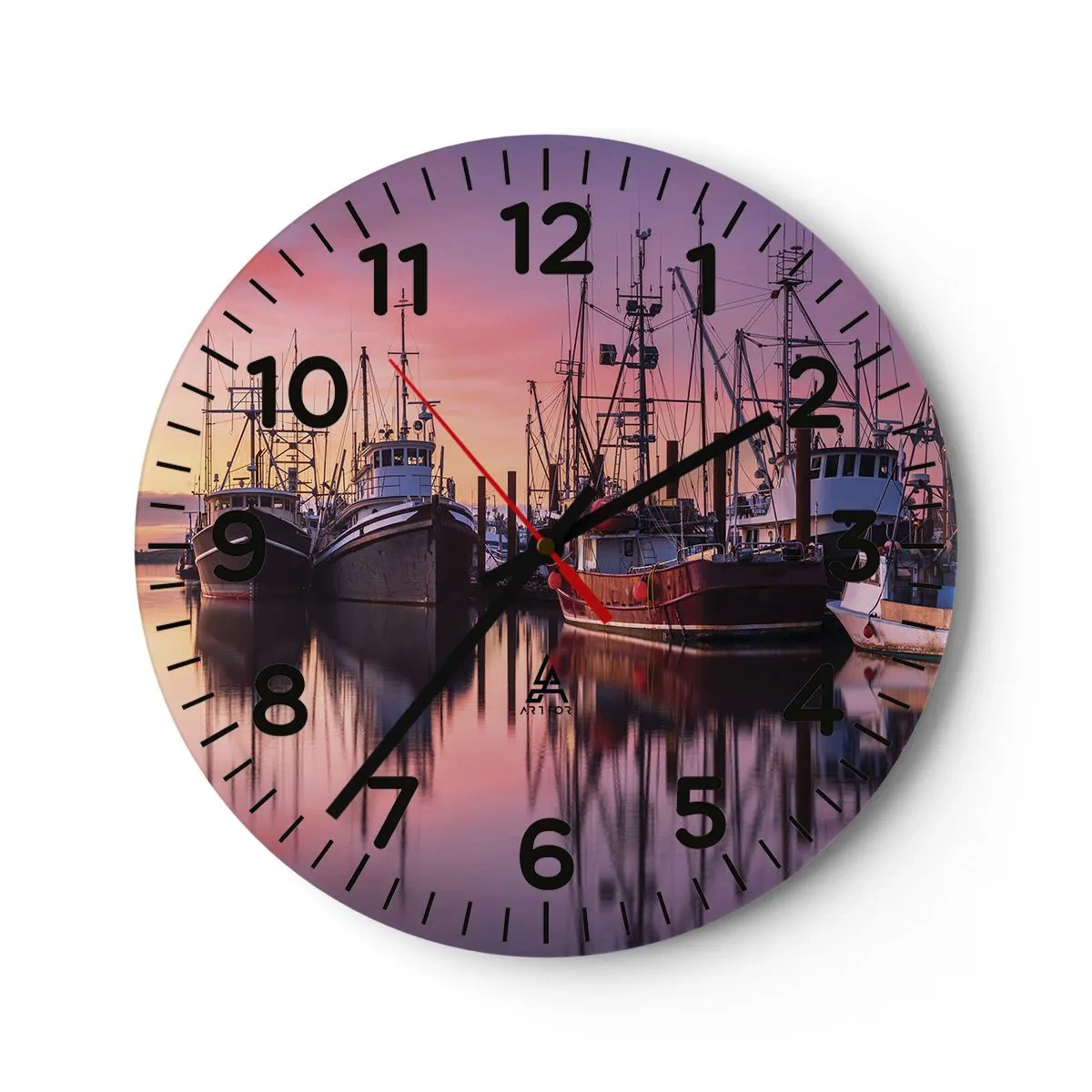 Wanduhr - Glasuhr - Vor dem nächsten Tag - 40x40 cm