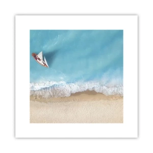 Poster - An der Grenze von Blau und Gold - 30x30 cm