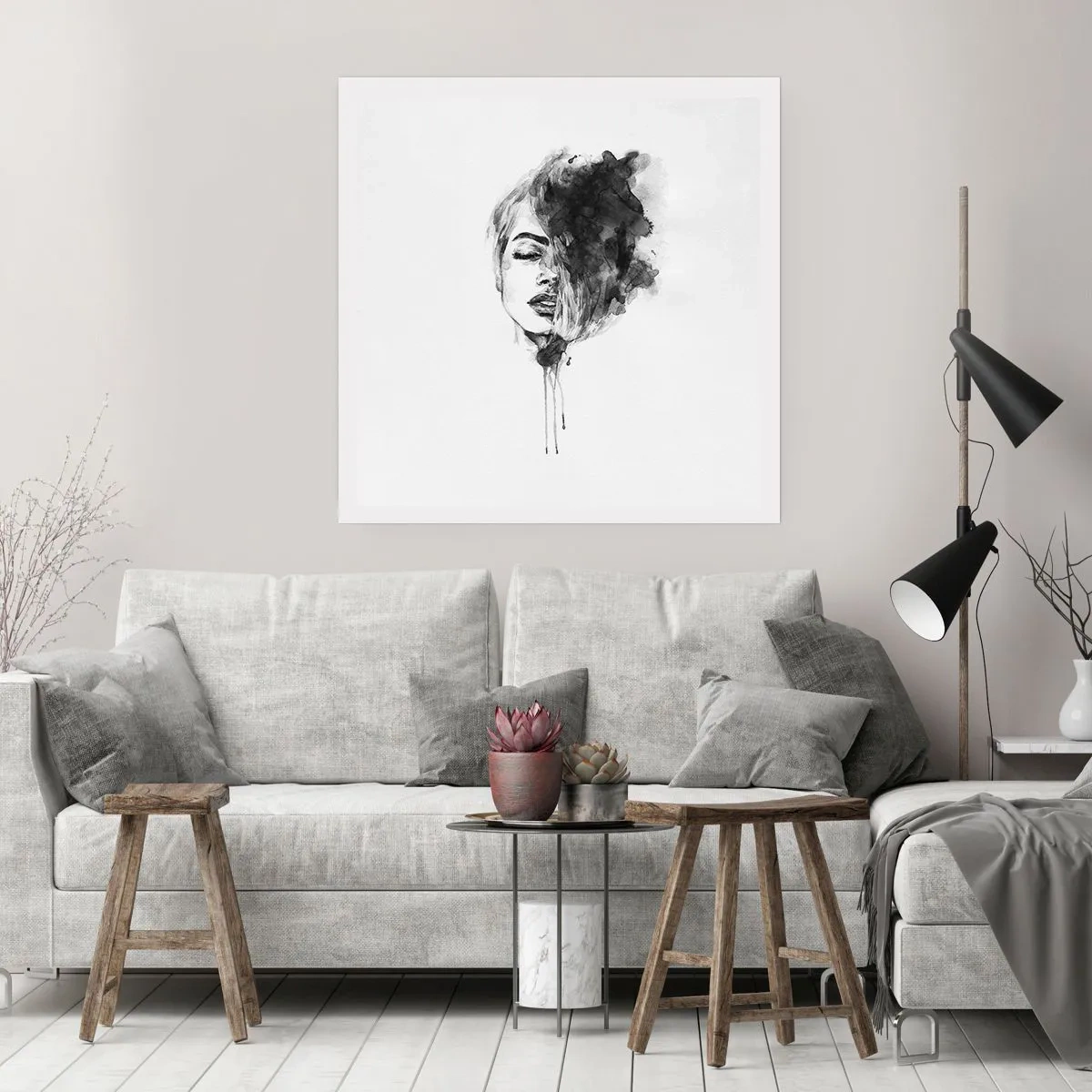 Poster - Wovon träumt das Mädchen - 40x40 cm