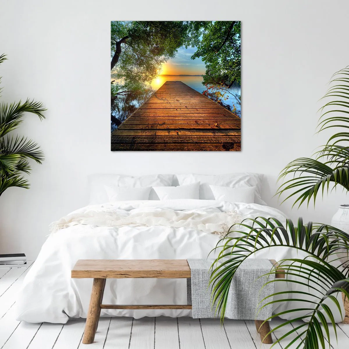 Bild auf Leinwand - Leinwandbild - Nimm dir Zeit, setz dich hin - 50x50 cm