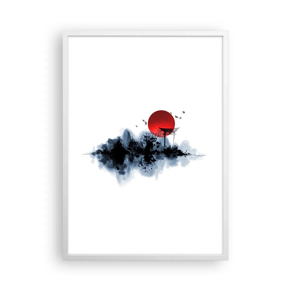 Poster in einem weißen Rahmen - Japanische Sicht - 50x70 cm