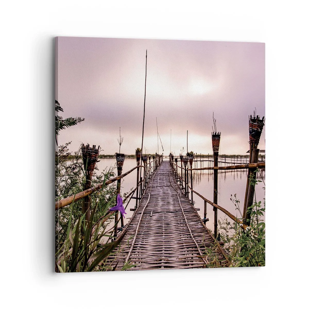 Bild auf Leinwand - Leinwandbild - Frieden und Ruhe Asiens - 70x70 cm