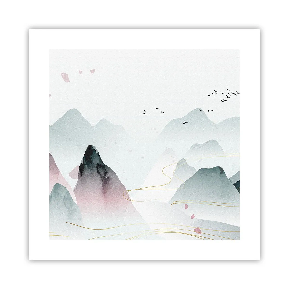 Poster - Über die Gipfel - 40x40 cm