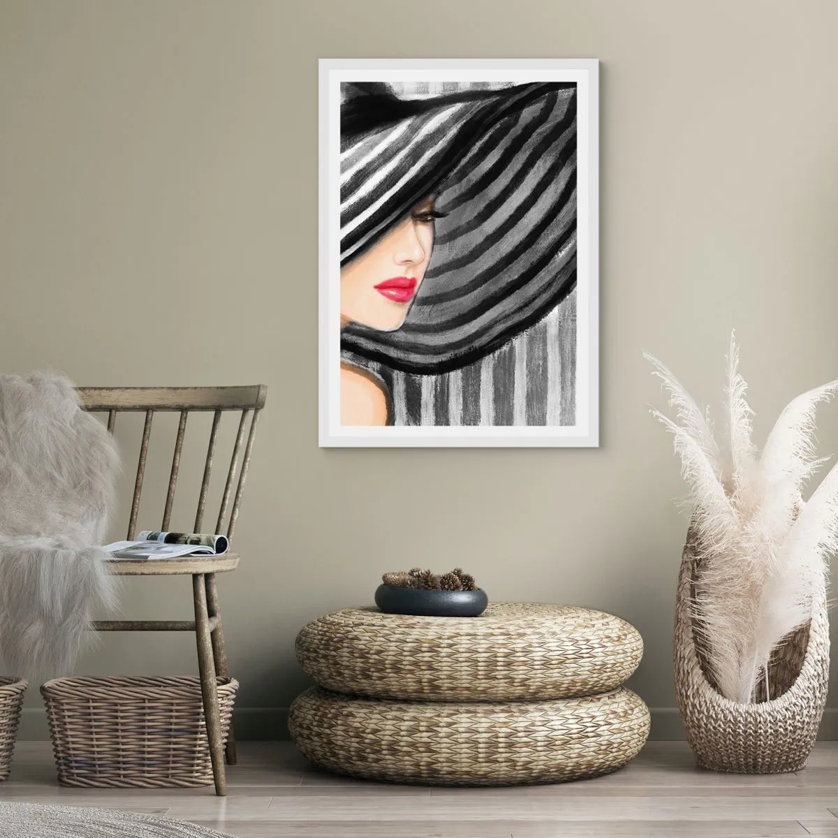 Poster in einem weißen Rahmen - Wo soll ich dich finden? - 30x40 cm